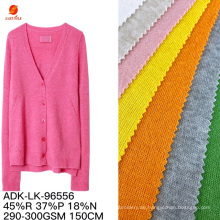 China Rayon Plain Hersteller Viskose Strickkaschmir Elfenbein Sweater Stoff Nylon Polyamid Stoff und Textilien für Kleidung